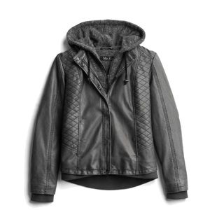 Mo-Ka Stitch Fix Meriam Faux Leather and Knit Jacket